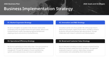 Strategischer Geschäftsplan für das neue Jahr 2026 – Unternehmensvision und Aktionsplan Einfache PowerPoint-Vorlagen_17
