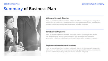 Strategischer Geschäftsplan für das neue Jahr 2026 – Unternehmensvision und Aktionsplan Einfache PowerPoint-Vorlagen_29
