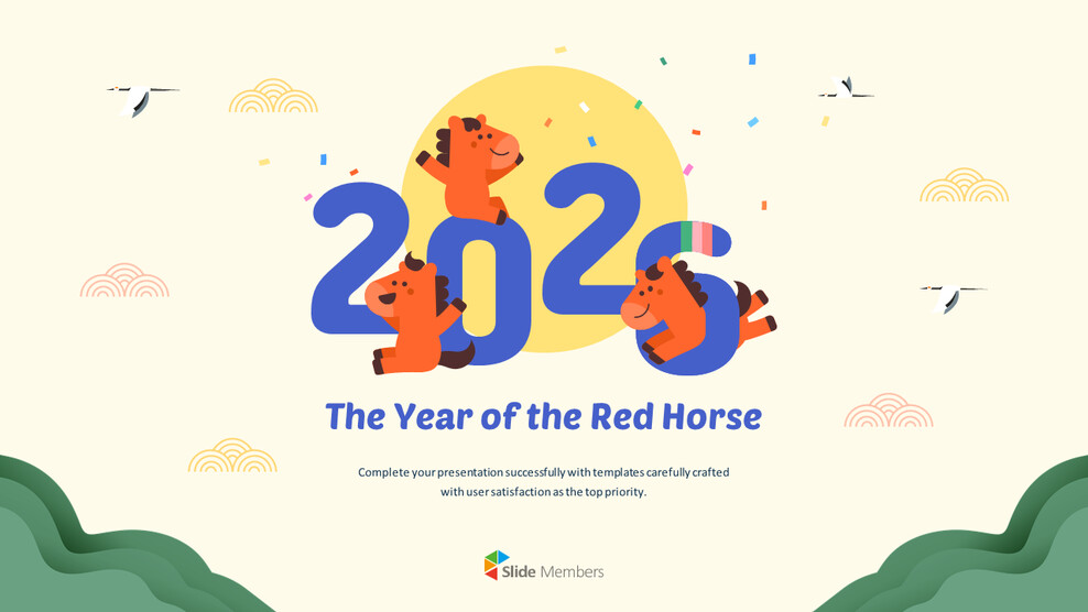 2026 New Year: Year of the Horse Slides – Annual Theme & Planning PPT ppt template_01