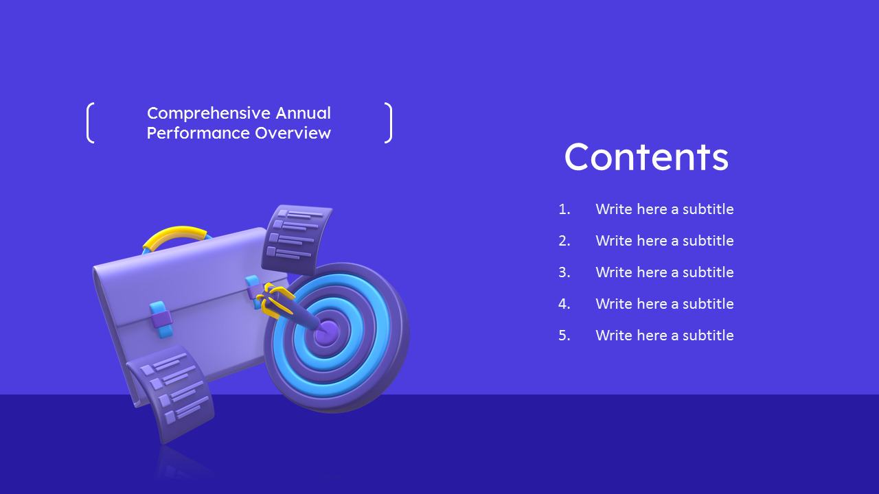 연간 실적 평가 보고서 – 직원 및 회사 평가 슬라이드 PPT 파워포인트_02