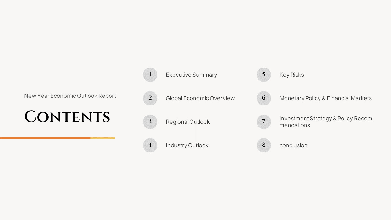 Wirtschaftsausblick zum neuen Jahr 2026 (Globale Markttrends & Prognose-PPT) Deck-Vorlagen_02