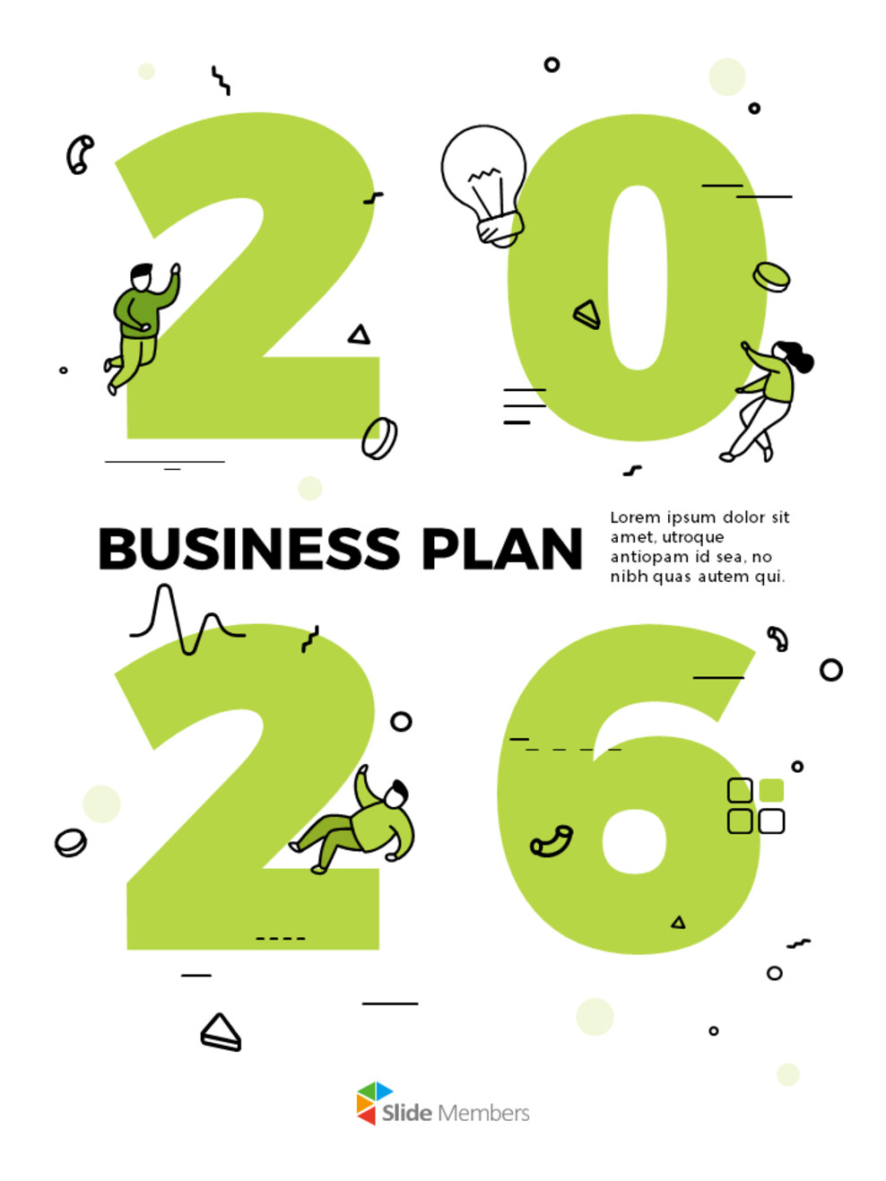 2026 Business Plan Template Design template ppt