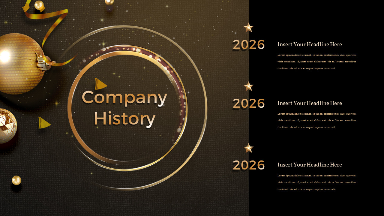 Gold 2026 Awards Ceremony Business Presentation PowerPoint Template