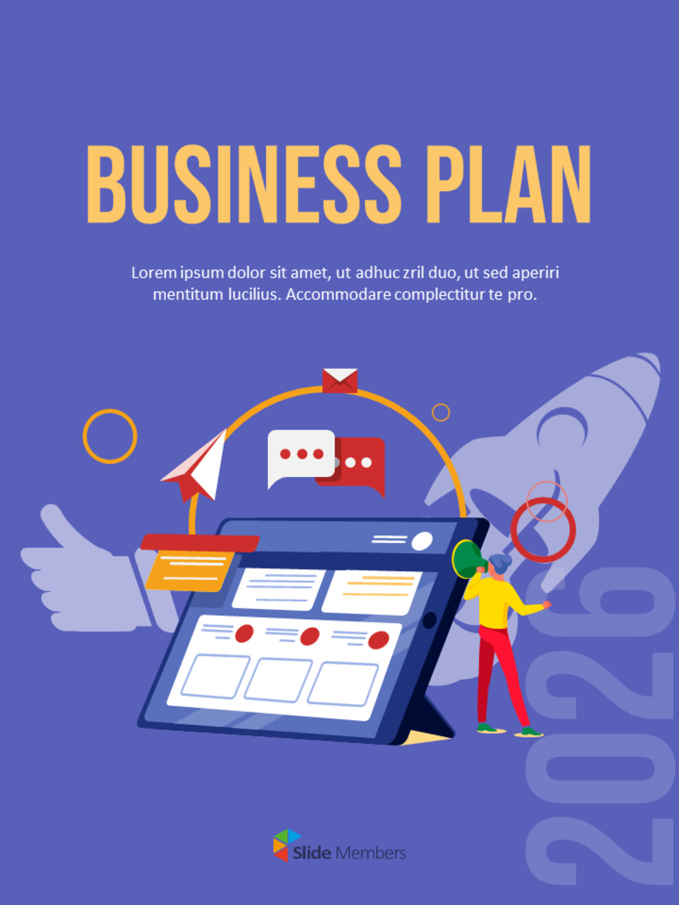 2026 Business Plan Example Pitch Deck PowerPoint Template