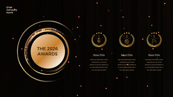 Gold 2026 Awards Ceremony Business Presentation PowerPoint Template