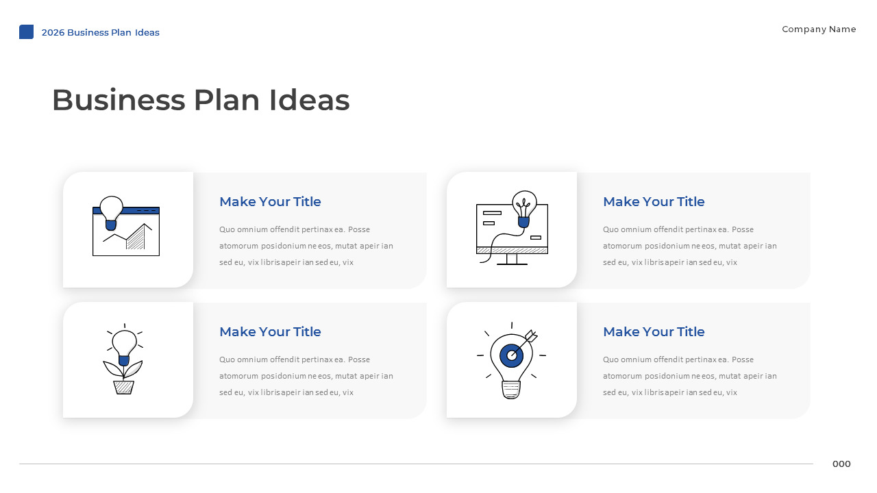 2026 Business Plan Ideas ppt templates powerpoint template