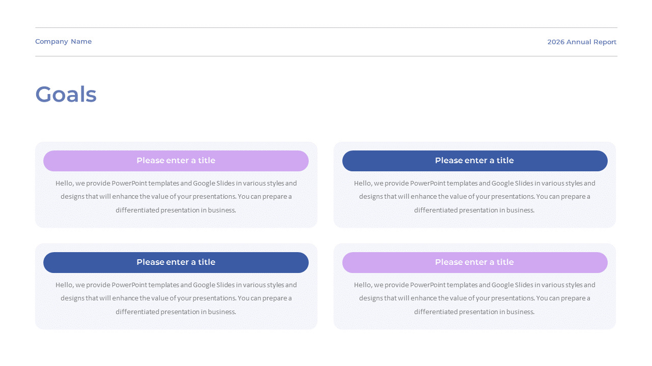 2026 Annual Business Report PowerPoint Theme Template