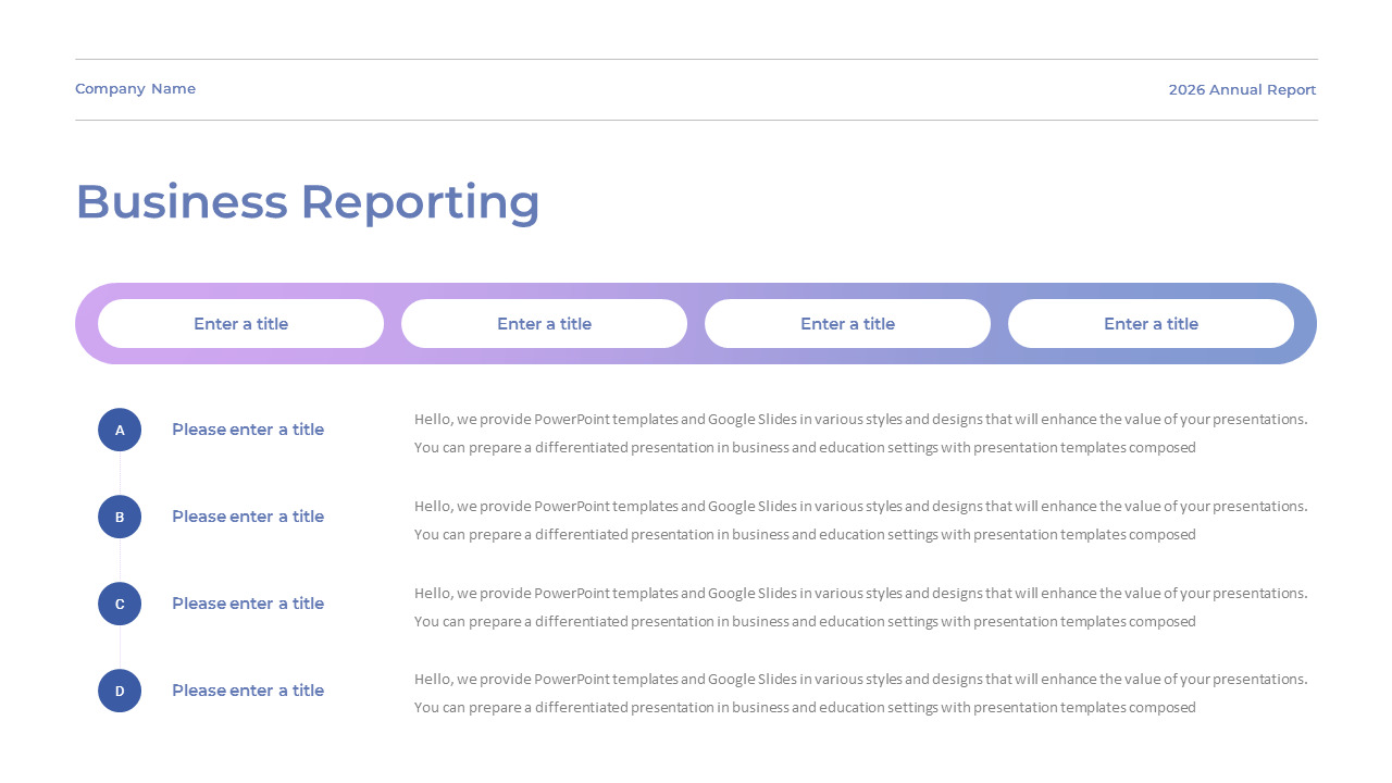 Business Report Powerpoint Example 2026 Annual Business Report PowerPoint Theme Template