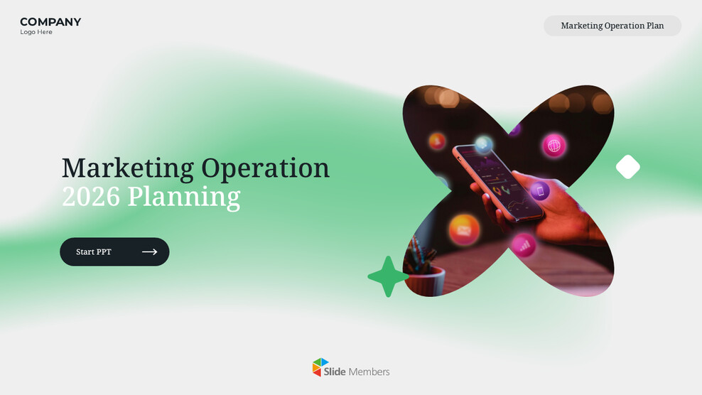 2026 Marketing Operations Plan PowerPoint Template – Product Launch Deck