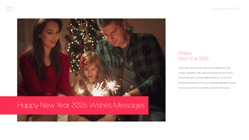 Happy New Year 2026 PowerPoint Template – Crimson Lunar Deck