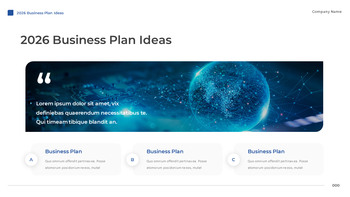 2026 Business Plan Ideas company profile ppt template
