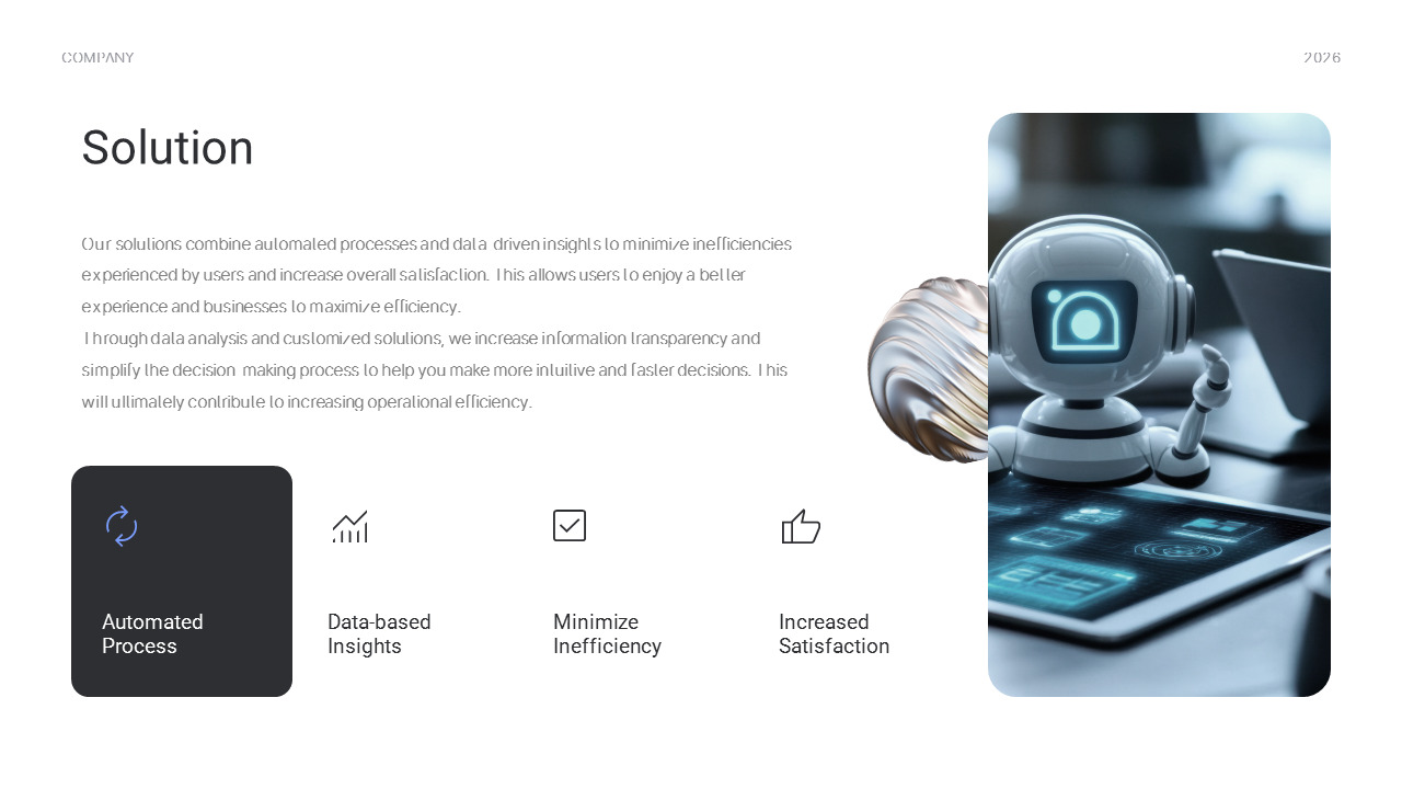 2026 New Project Template Business Pitch Deck