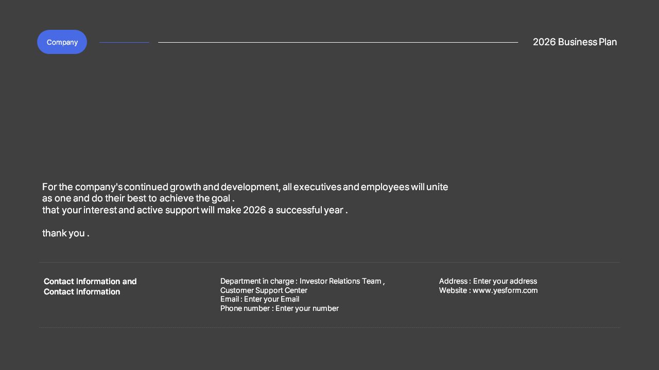 2026 Annual Business Plan template google slides business