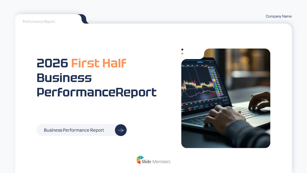 2026 H1 Business Performance Report Simple Slides Design