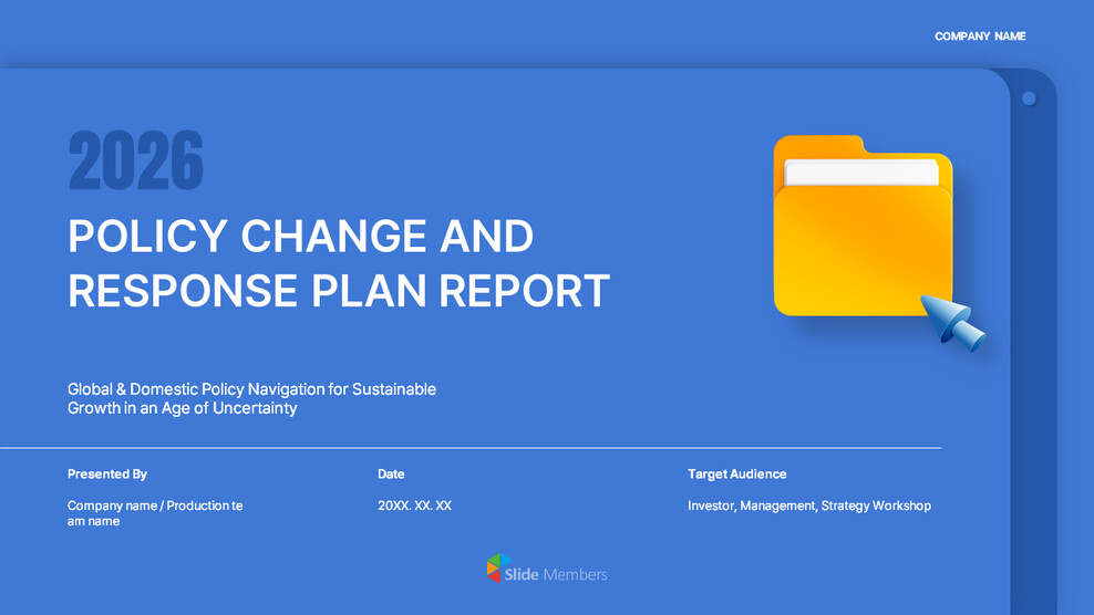 Policy Change Response Strategy Report PPT – Sustainable Growth Framework (2026 Edition) slides presentation_01