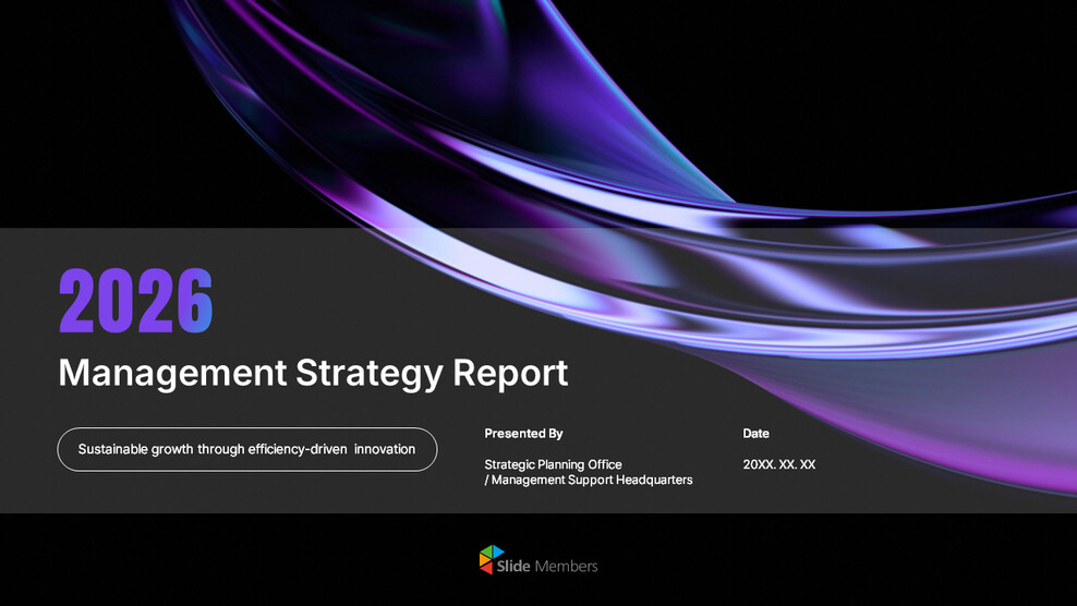 PowerPoint-Vorlage für den Managementstrategiebericht 2026 Powerpoint-Vorlagen für Gesundheit_01
