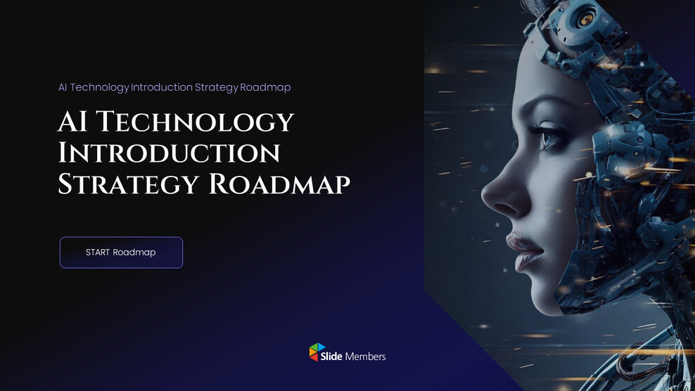 PowerPoint-Vorlage für eine Roadmap zur KI-Technologiestrategie Produktdeck_01