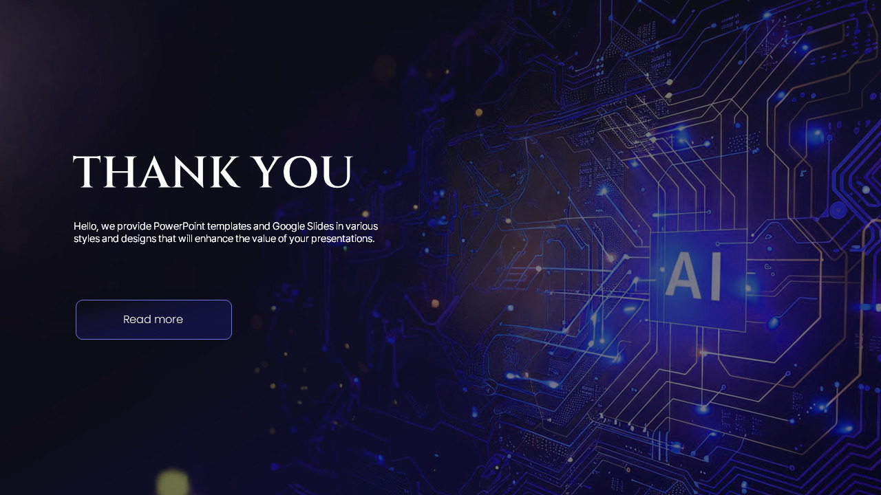 AI Tech Strategy Roadmap PowerPoint Template – Futuristic Dark Gradient ...