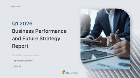 Q1 2026 Business Performance & Strategy Review PowerPoint Template
