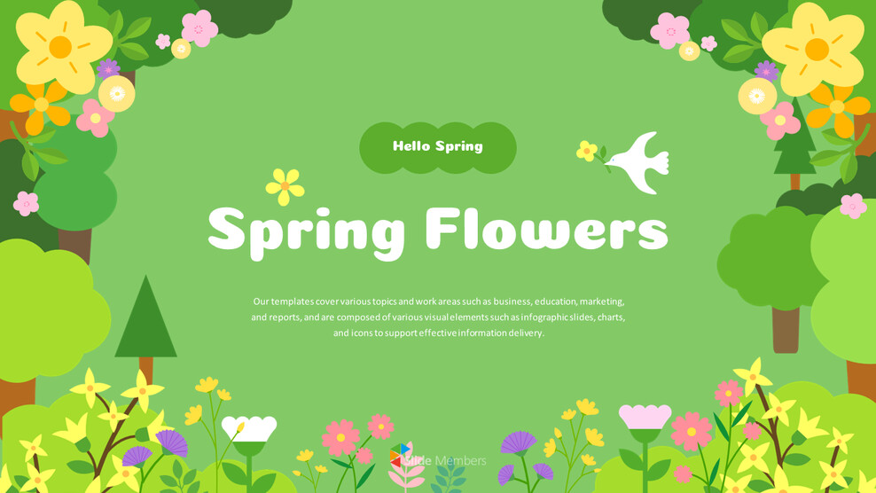 PowerPoint-Vorlage für Frühlingsblumen für saisonale Präsentationen Powerpoint schieben_01