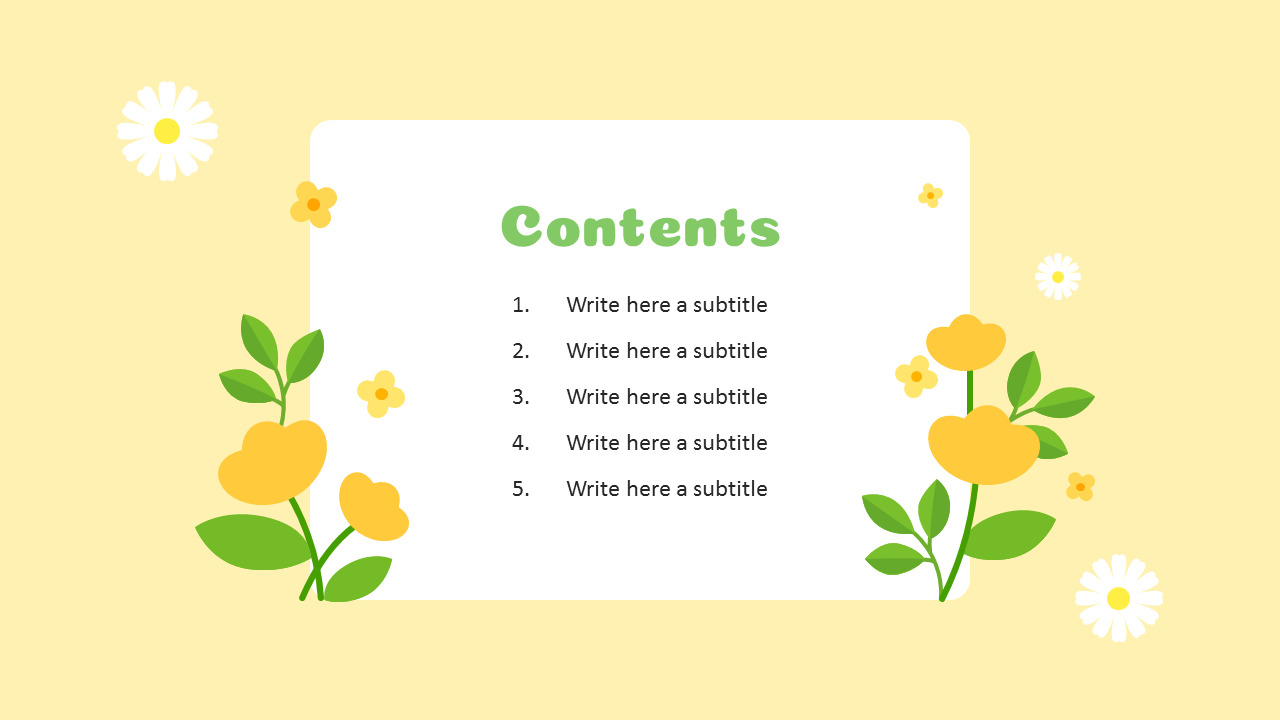 PowerPoint-Vorlage für Frühlingsblumen für saisonale Präsentationen Powerpoint schieben_02