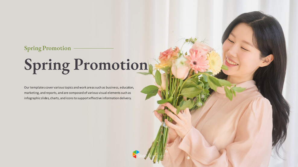PowerPoint-Vorlage für Frühlingsaktionen im Rahmen saisonaler Verkäufe Laden Sie ppt für die Präsentation herunter_01
