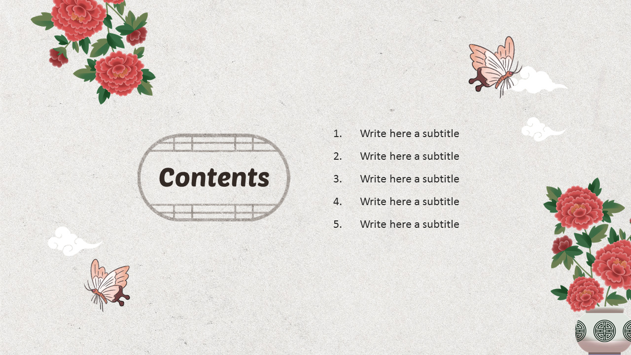 PowerPoint-Vorlage für traditionelle koreanische Minhwa-Volkskunst Business PPT_02