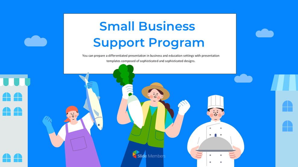 Small Business Support Program PowerPoint Template – Policy Funding Application Deck ppt slide templates_01