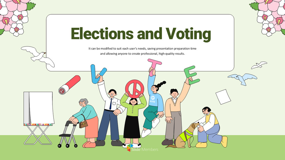 Effektiver Leitfaden zur Kommunalwahl: Bürgerbeteiligung – PowerPoint-Präsentation (Design: Wahlzettel in Blau) Präsentationsfolien ppt_01