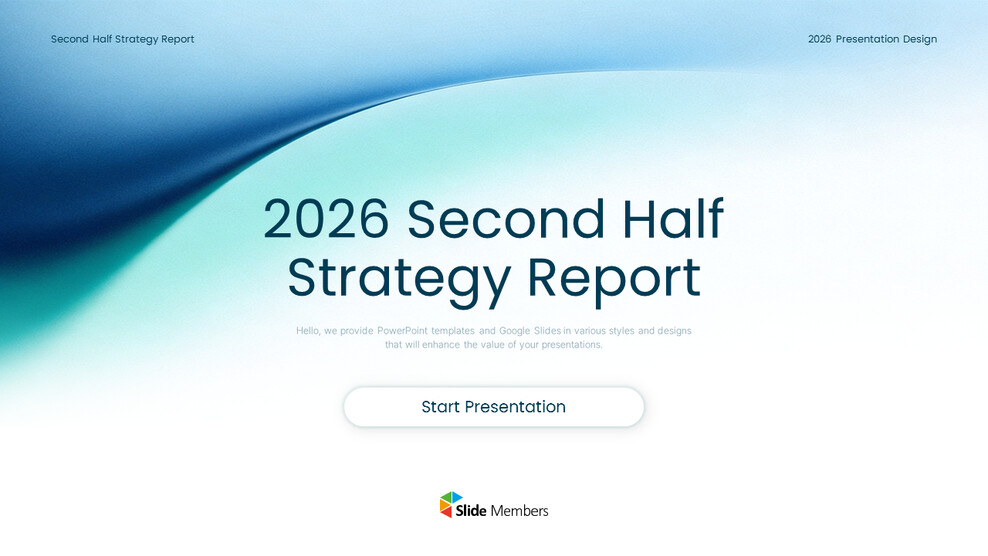 PowerPoint-Vorlage für den Bericht zur Geschäftsstrategie und Unternehmensleistung im zweiten Halbjahr 2026 Beste PowerPoint-Präsentationsvorlagen_01