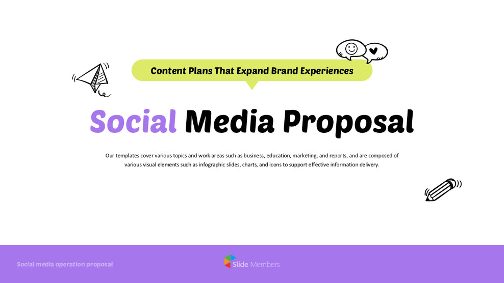 PowerPoint-Vorlage für einen Social-Media-Marketing-Vorschlag – SNS-Strategie & Content-Plan ppt-Präsentationsvorlagen_01