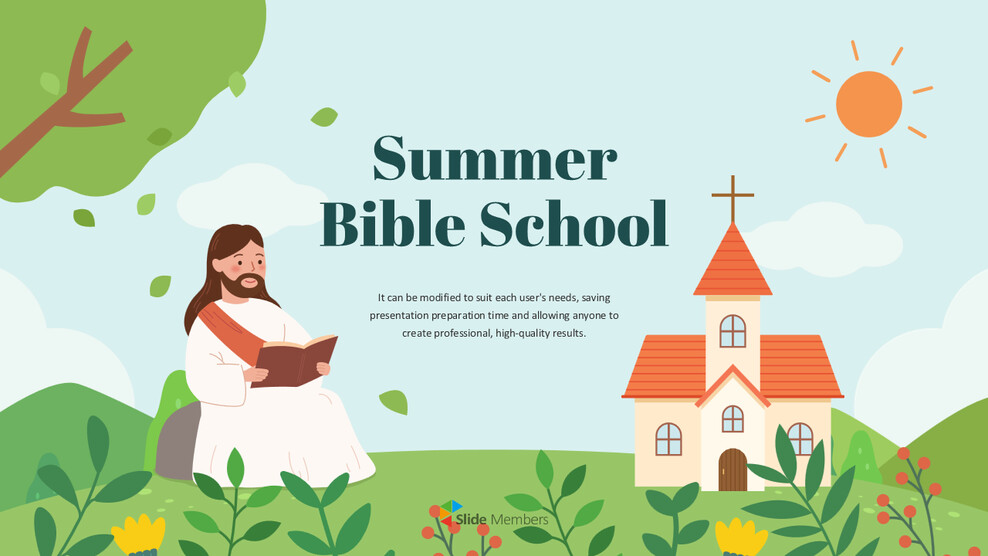 PowerPoint-Vorlage für die Ferienbibelschule – Sommerprogramm für Kirchengemeinden und Jugendcamp Businessplan Muster_01