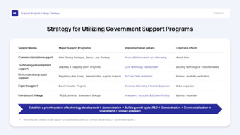 Government-Supported Project Plan PPT for H2 Startup Funding pitch deck template_21
