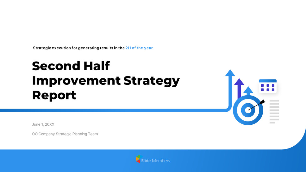 PPT Template for a Second-Half Improvement Strategy Report best presentation template_01