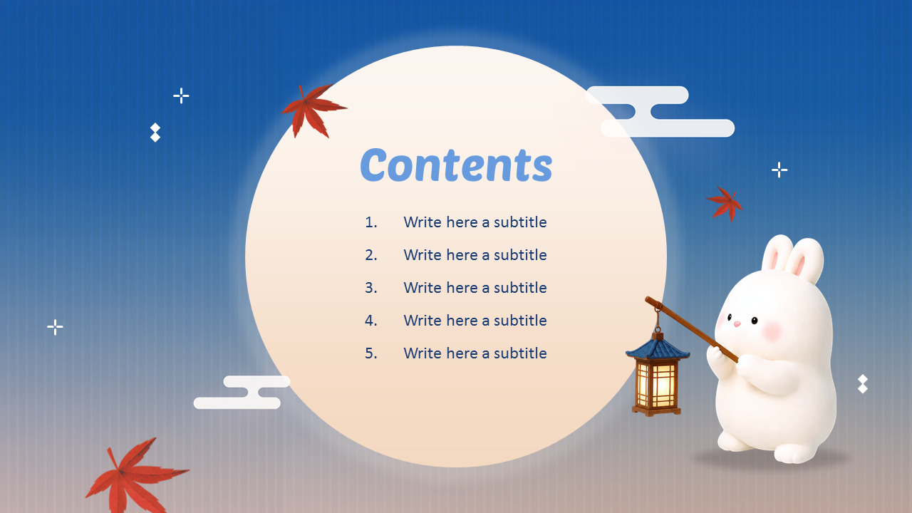 Chuseok-Feiertagskalender (PowerPoint-Präsentation) – Design für das koreanische Erntedankfest in Mitternachtsblau Modell ppt-Präsentation_02