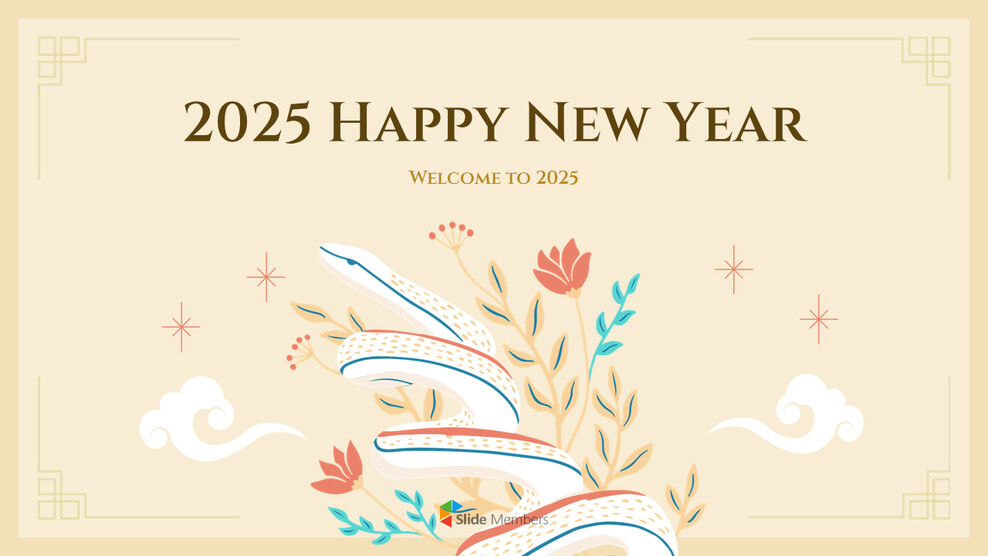 Vorlage für eine Keynote zum Thema „Frohes Neues Jahr 2025“ – Folien mit Neujahrsgrüßen und -wünschen Ultimative Keynote-Vorlage_01
