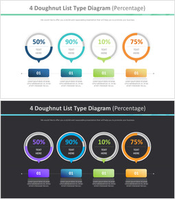 4 Donut List Type Diagram (Prozentsatz)_2 slides