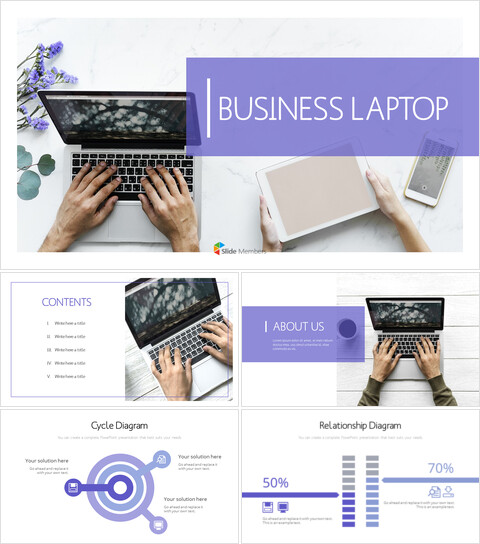 Business-Laptop PowerPoint-Vorlagen_29 slides