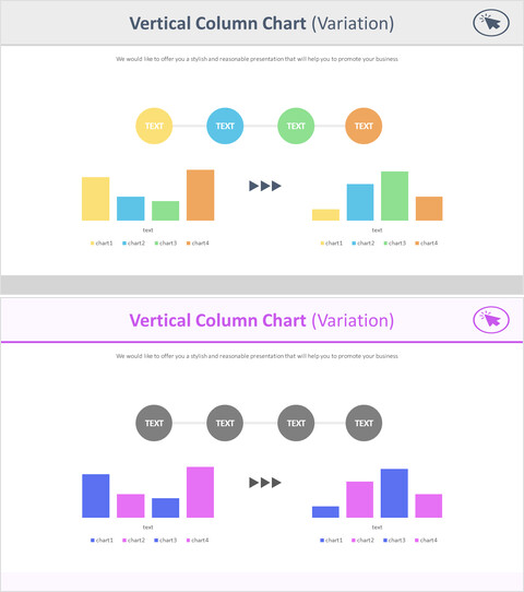 Vertical Column chart (Variation)_4 slides