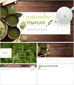 Miglior download gratuito del modello PPT - Tè verde biologico_6 slides