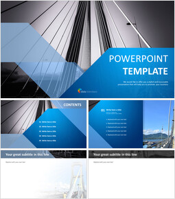 Construction de ponts - Conception PPT gratuite_6 slides