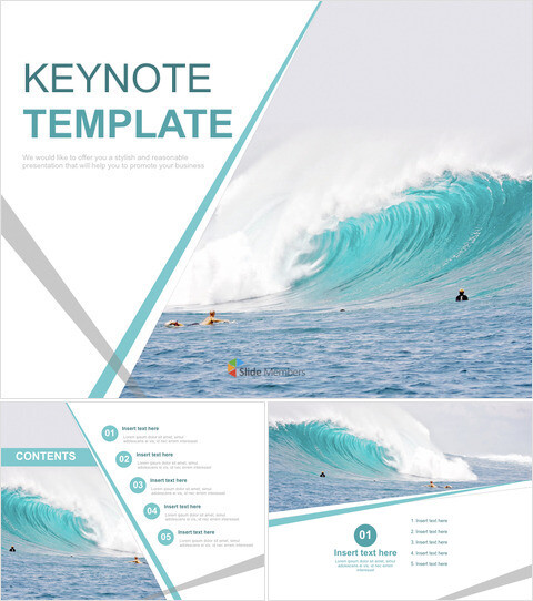 Free Business Keynote Templates - waves_6 slides