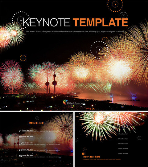 Free Images for Presentations - Firework_6 slides