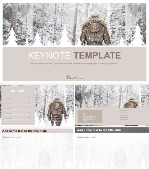 Snowy Mountain Climbing - keynote Template Free Download_6 slides