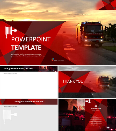 A Fire Engine - Free Presentation Templates_6 slides