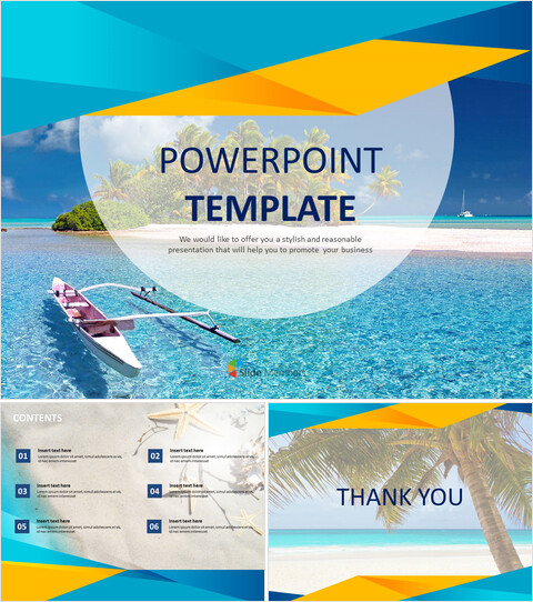 Free Google Slides - Canoe at the Vacation Spot_6 slides