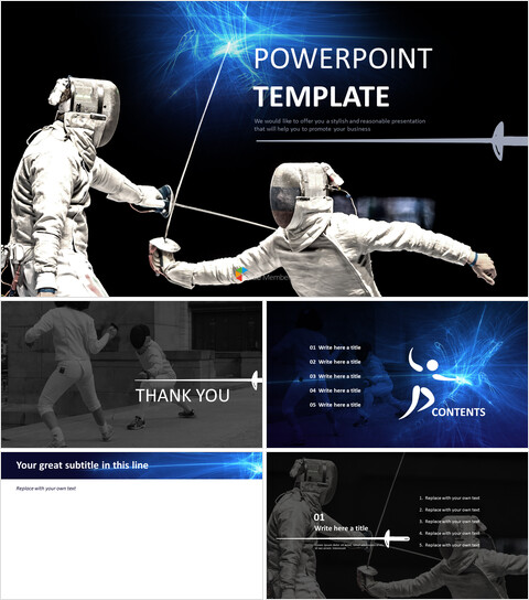 無料のGoogleスライドのテーマ - フェンシング_6 slides