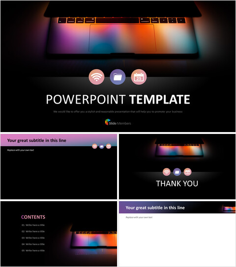 Google Slides Download Free - Laptop Light_6 slides