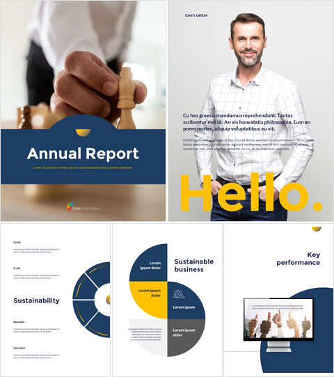 Annual Report Clean Design Google PPT Templates_34 slides