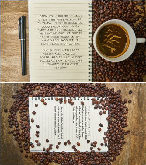 Coffee and Paper Mockup PPT Templates_8 slides